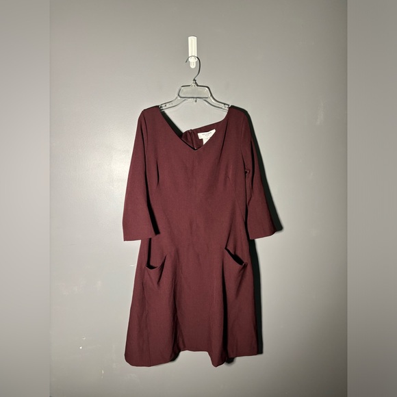 MM.Lafleur The Mona Dress in Claret Womens Size 12 - Picture 2 of 5